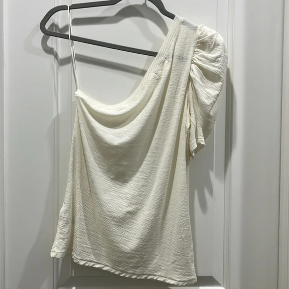Nation LTD Paulina One Shoulder Tee Off White
 Sz S - Picture 8 of 12